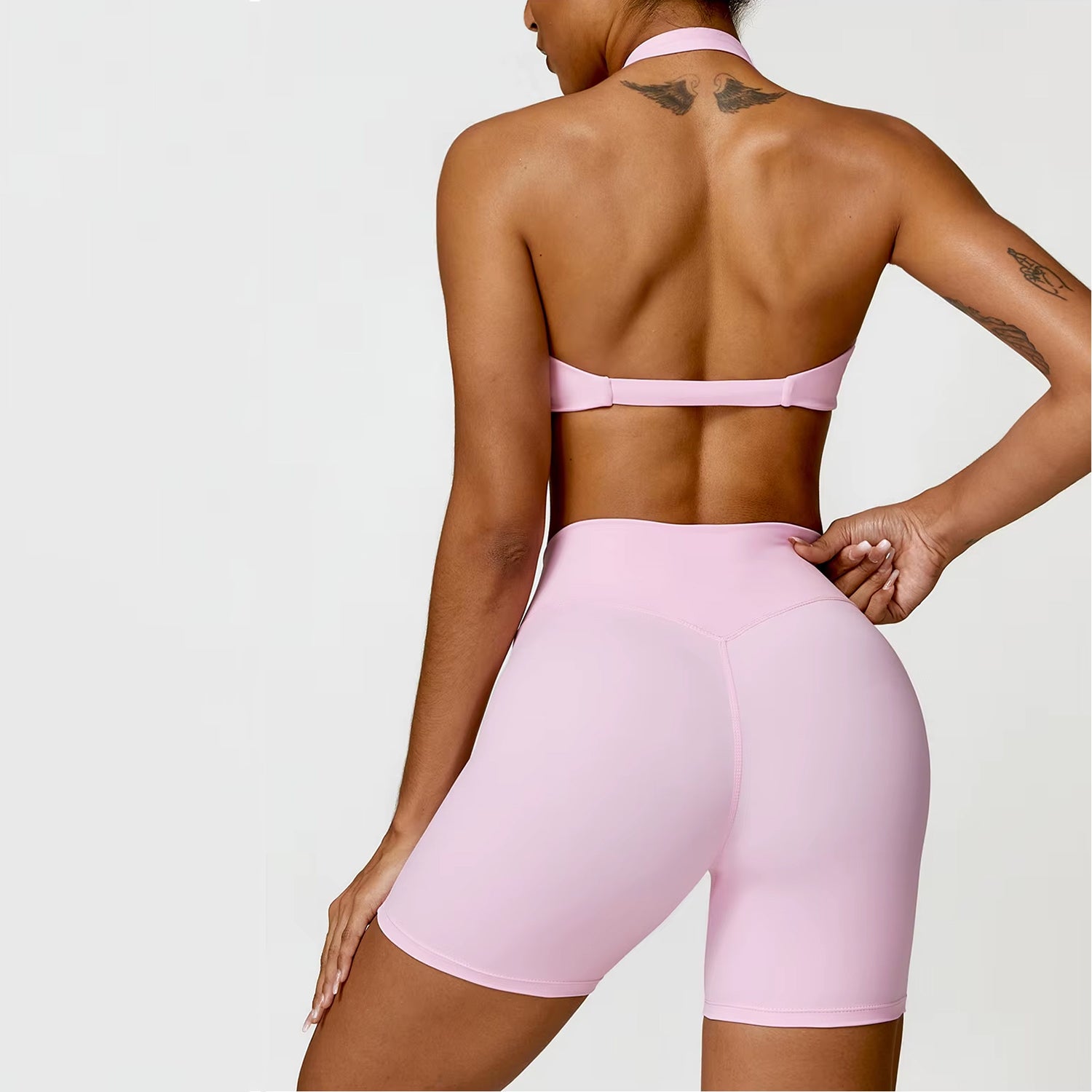 Burgu Bra Biker Şort Takım