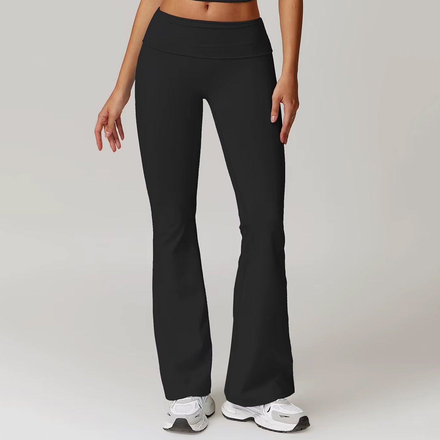 Çift Kat Bel Detaylı Flare