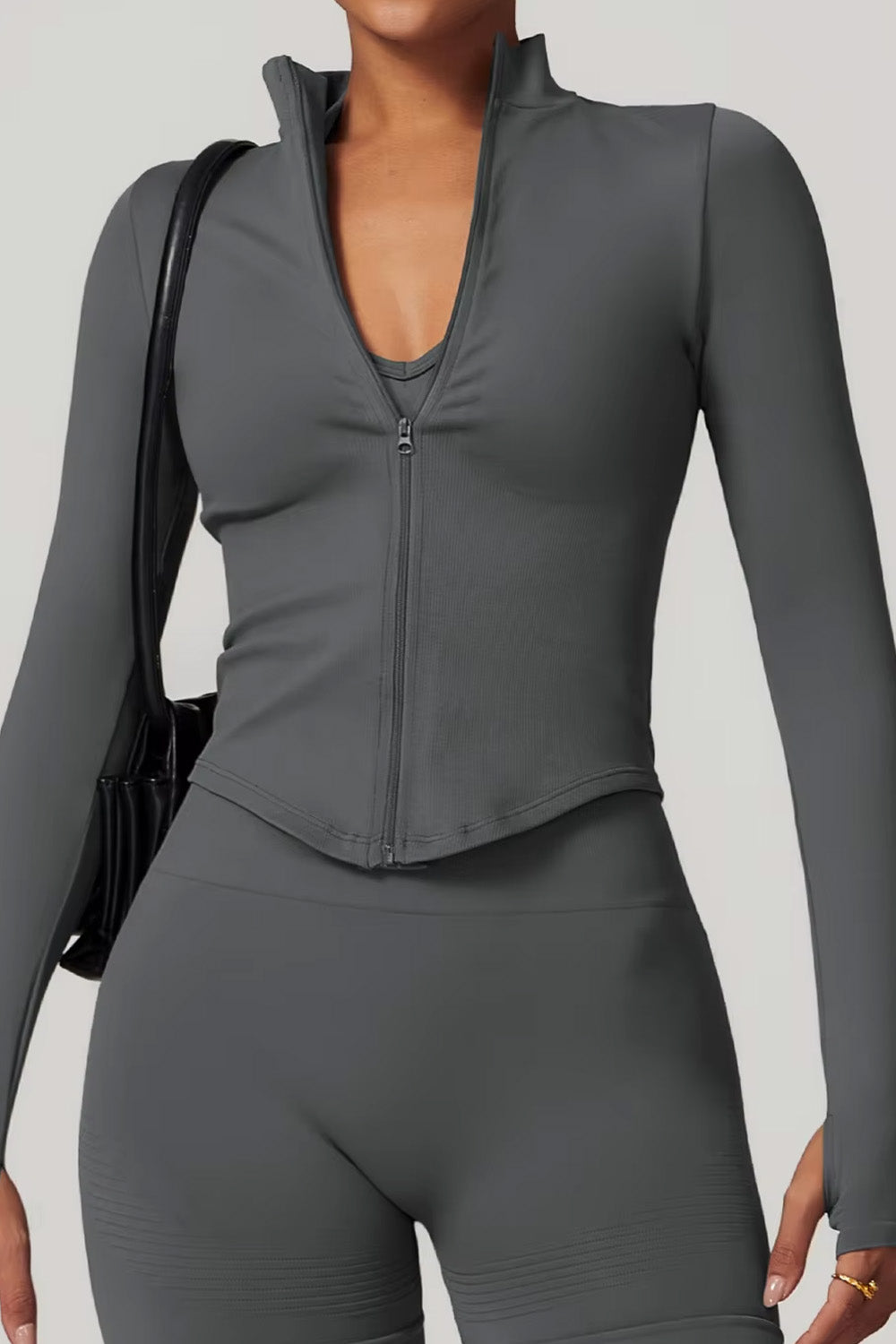 Kıvrımlı Uzun Kollu Ceket