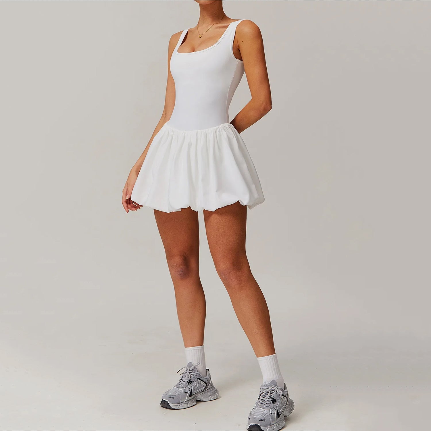 Askılı Balon Elbise Tulum