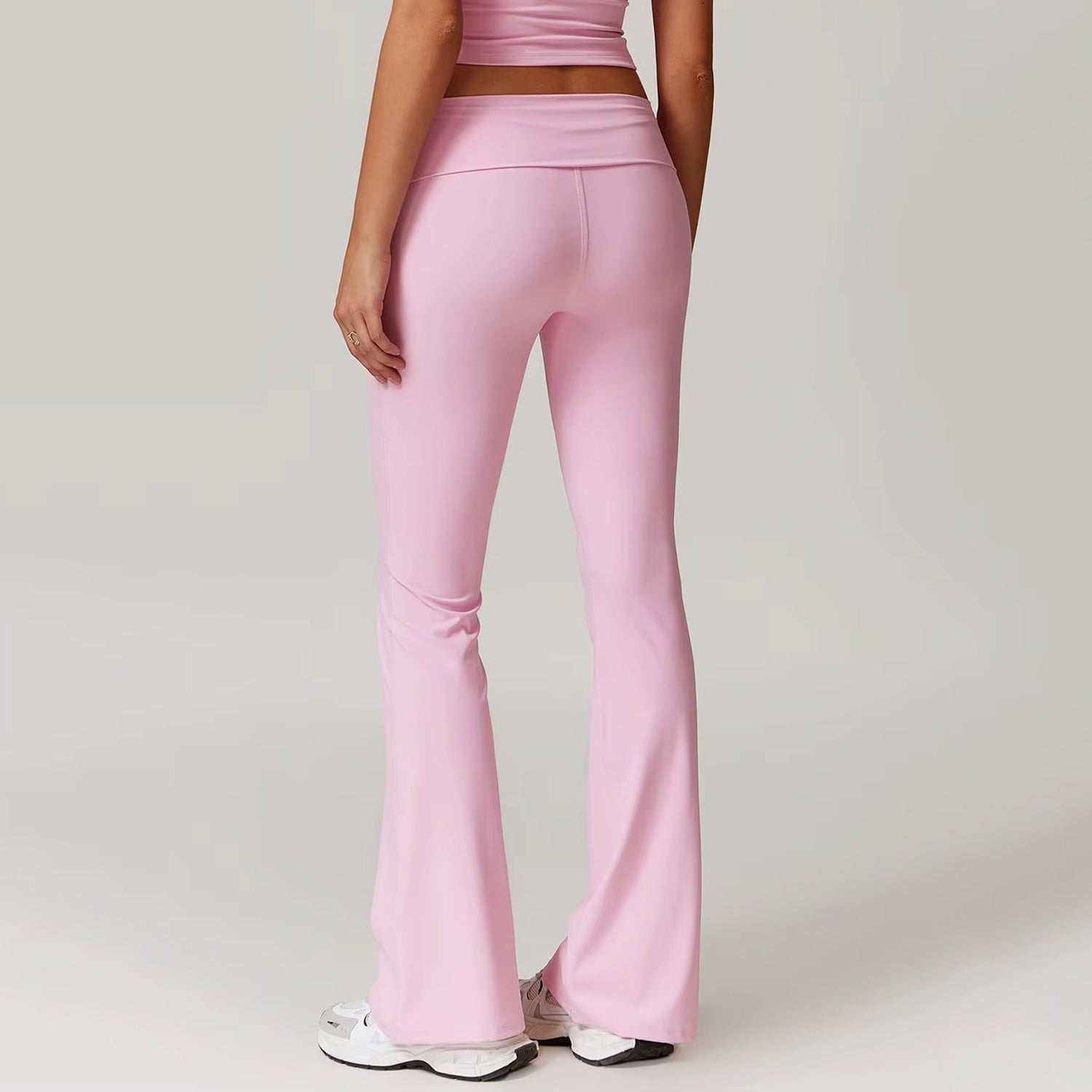 Çift Kat Bel Detaylı Flare