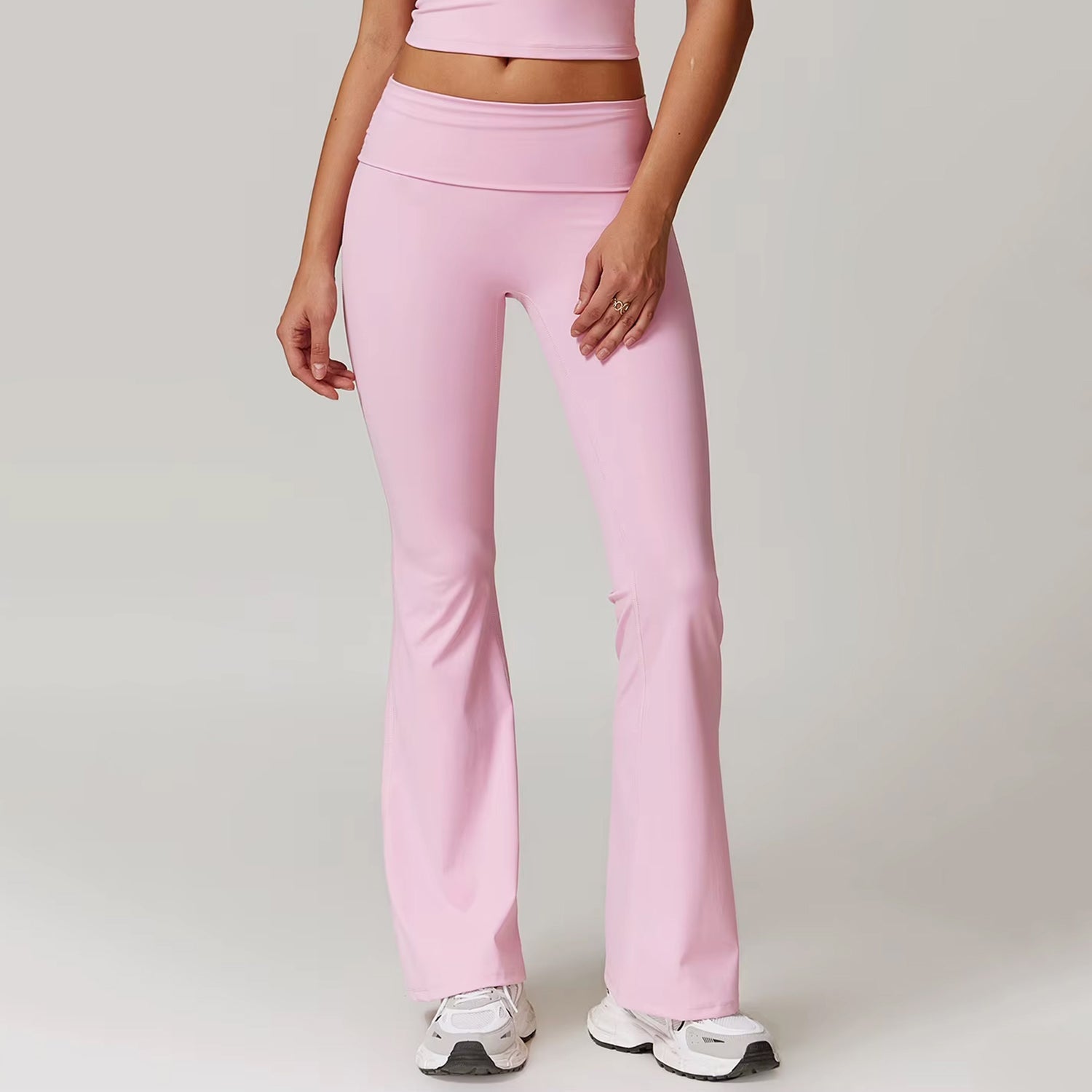 Çift Kat Bel Detaylı Flare